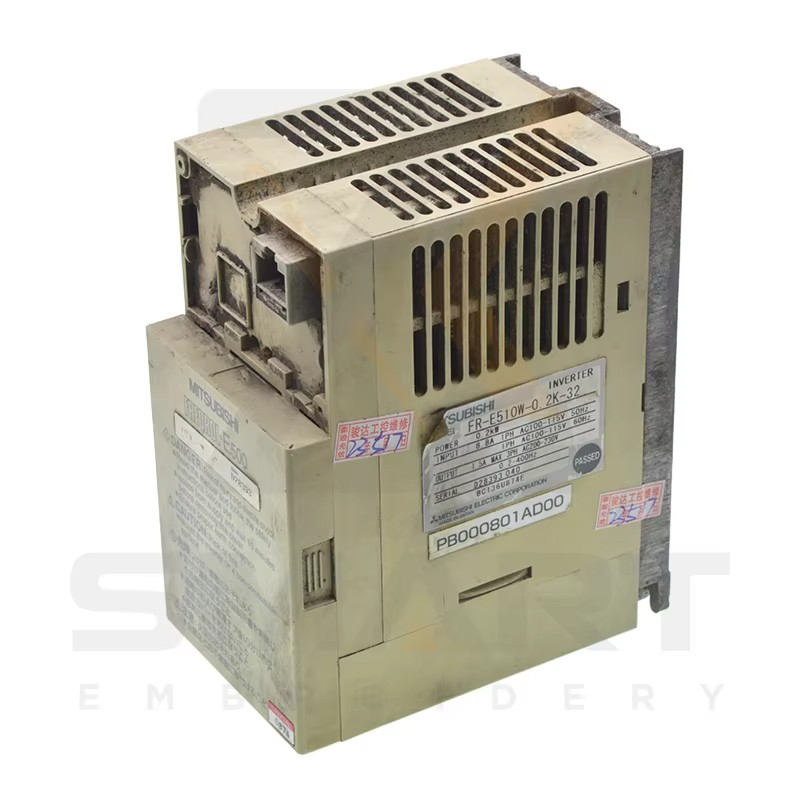 Pièces de machine d'embrouillage Tajima Used Inverter PB000801AD00 FR-E510W-0.2K-32