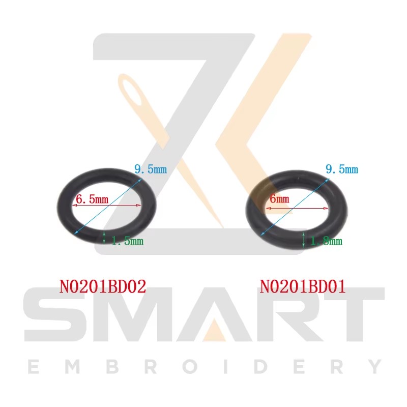 100 pièces pièces de machine d'embrouillage Barudan A9014055 KF232120 O-rings N0201BD01 N0201BD02